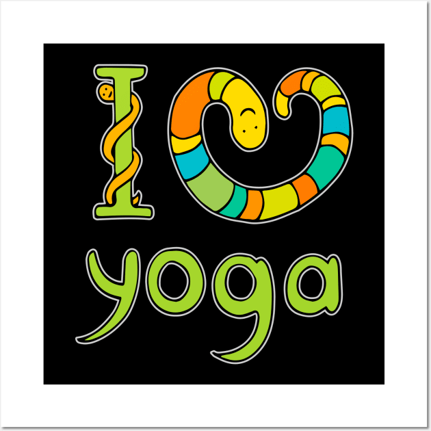 i love yoga Wall Art by Jlissenok